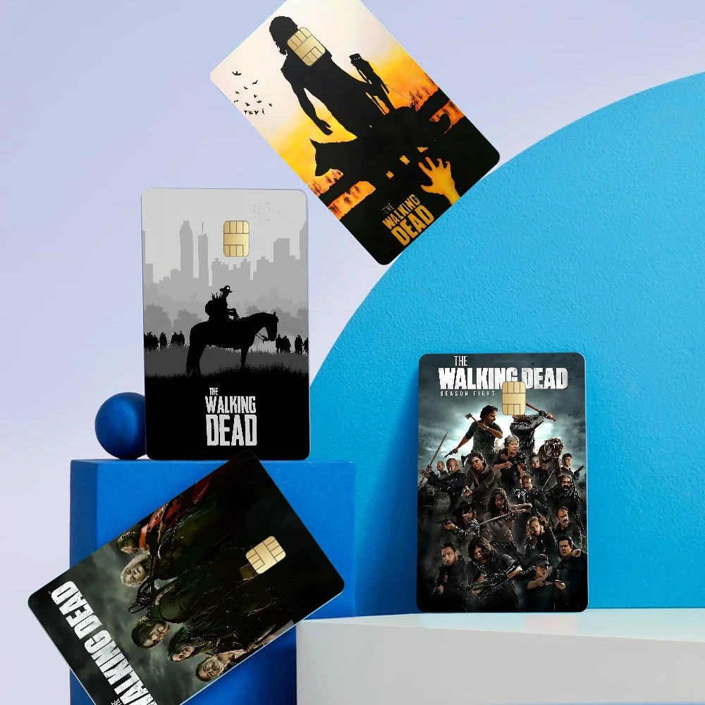 The Walking Dead Anime Spend Or Save Funny Shell On Off Ultradünn, kein Verblassen, Aufkleber-Hautabdeckungsfolie für Debit-Kreditkarten