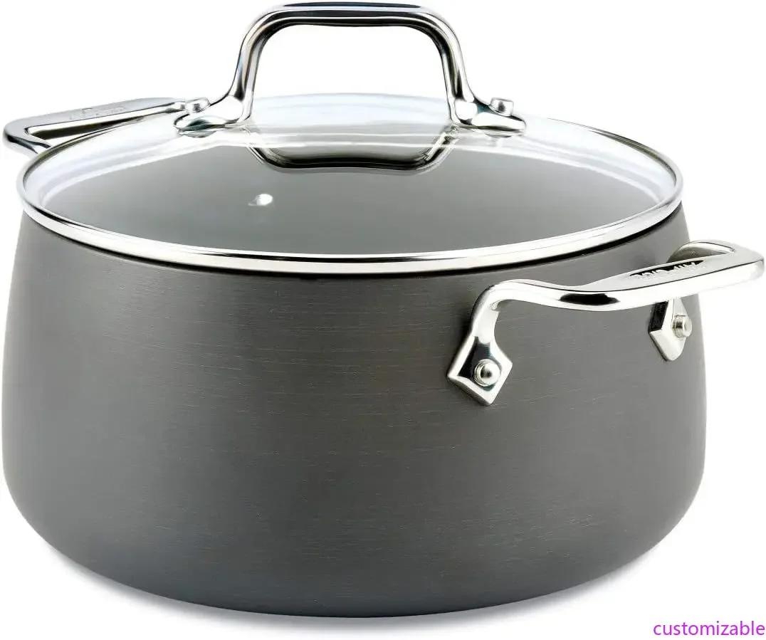 

Кастрюля All-Clad HA1, 4-кварцевая, из твердого анодированного алюминия с антипригарным покрытием, подходит для индукционных плит и духовок, совместима с грилем, 500 ° Максимальная температура для кастрюли