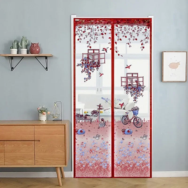 1pc door curtain Modern simple umbrella bird cage Summer soft gauze mosquito-proof door curtain encrypted screen window screen