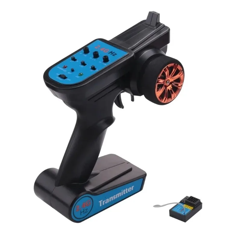 

for 2.4GHz Remote Control 3CH Transmitter with Receiver for 1/8 1/10 1/12 RC Car Boat Tank Crawler Axial SCX10 TRX4