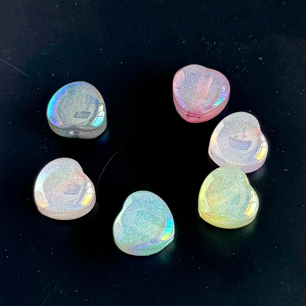 

Cordial Design 100Pcs 15*16MM Aurora Effect/DIY Fancy Beads/Hand Made/Heart Shape/Resin/Jewelry Findings & Components #18988