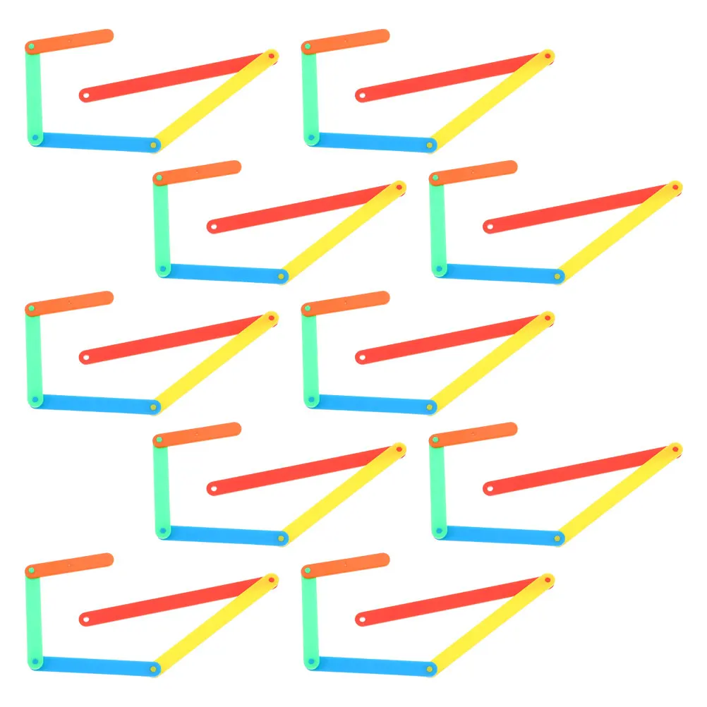 50pcs Angle Manipulation Material Bright Colors Reusable Plastic Blocks Classroom Math Games Kindergarten Supplies Set