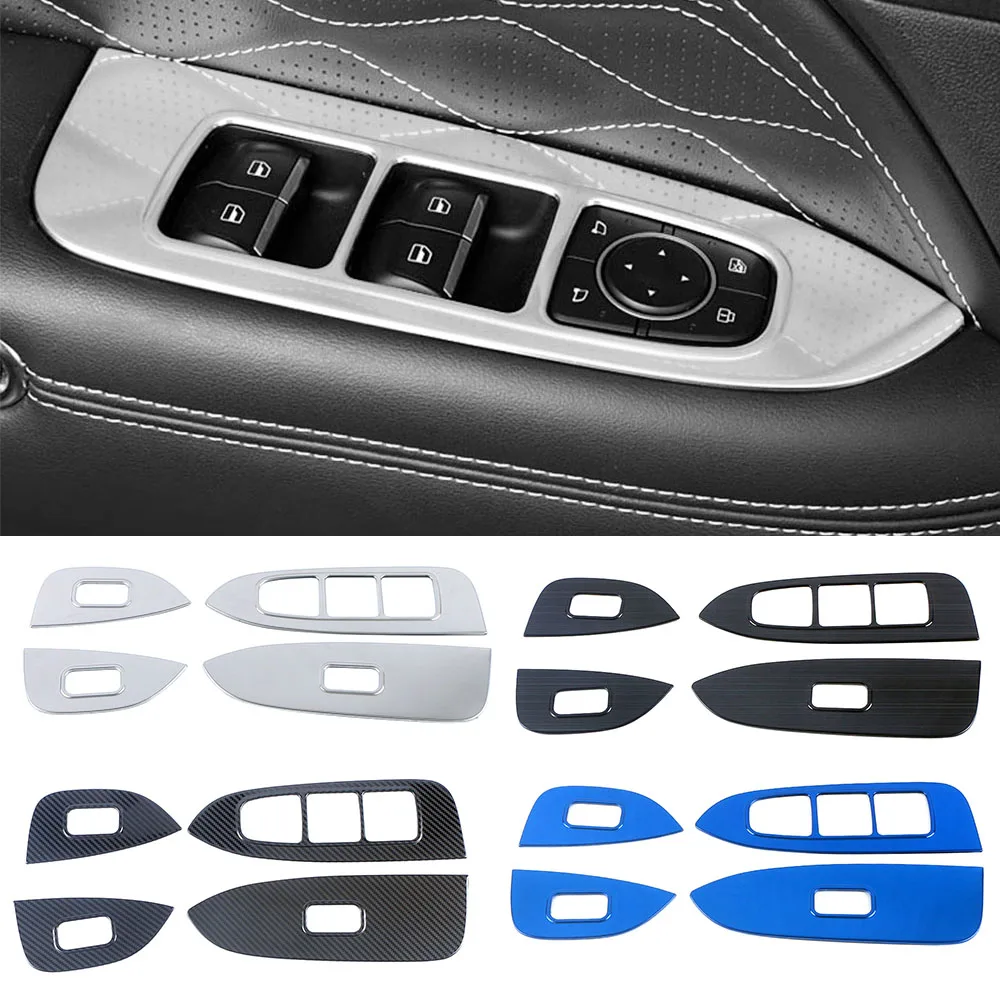 For GWM Tank300 Tank 300 2022 2023 2024 Window Lift Switch Panel Frame 3dCover Interior Accessories Carbon Black Stainless Steel