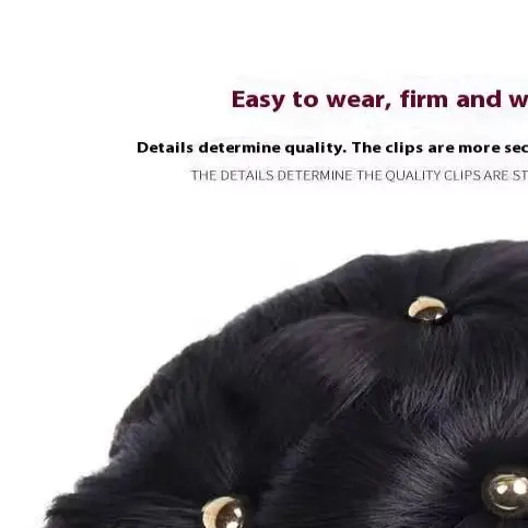 

Synthetic Hair Bun Bud Hair Clips With Diamond Colorful Shiny For Women Ponytail Claw Clip Lifelike Hairpiece Styling Tools