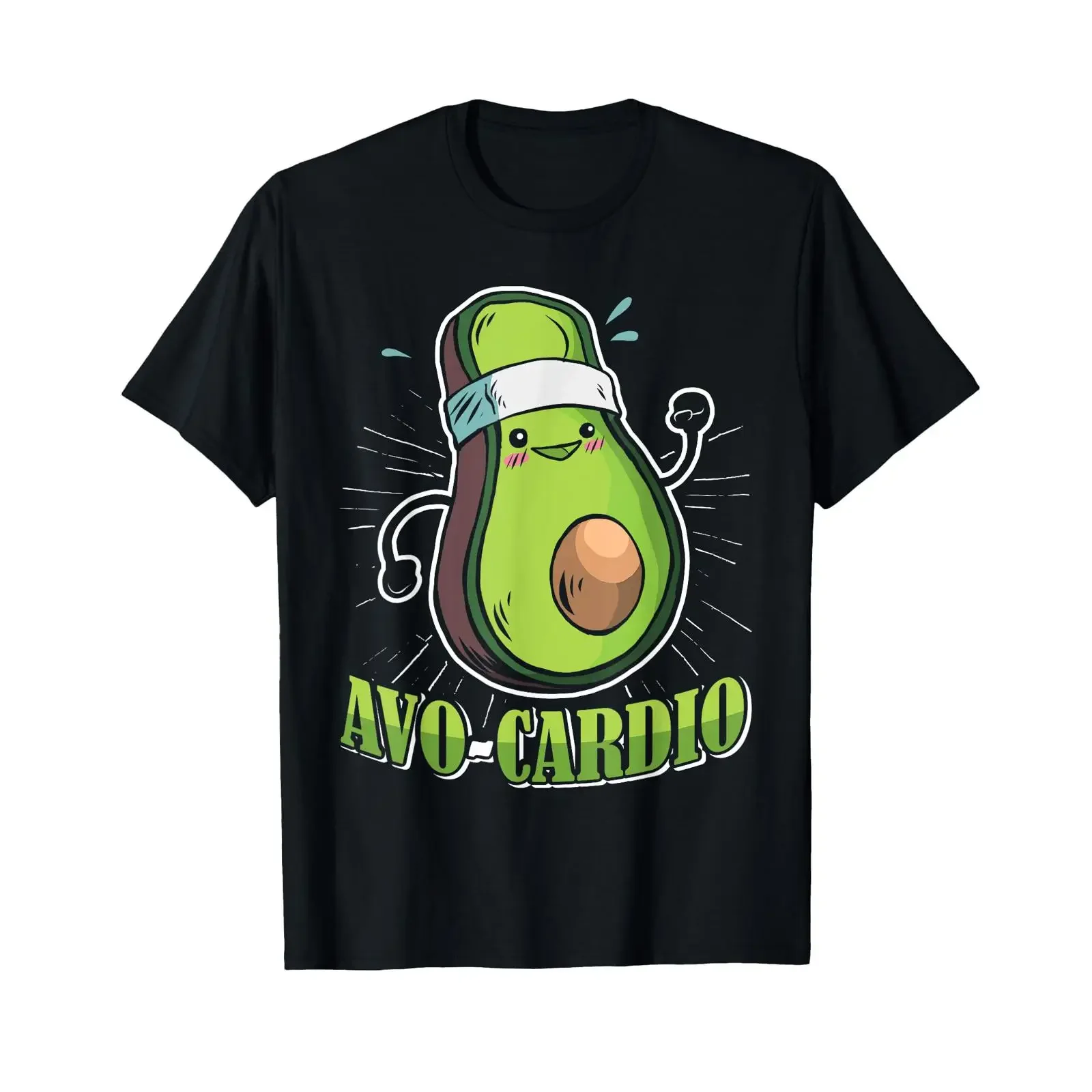 Runner AVO CARDIO Marathon Running Lustiges T-Shirt im Vintage-Stil, gewaschen, lässig, dehnbar, weich, bequem, grafisch, für Herren, vielseitig einsetzbar