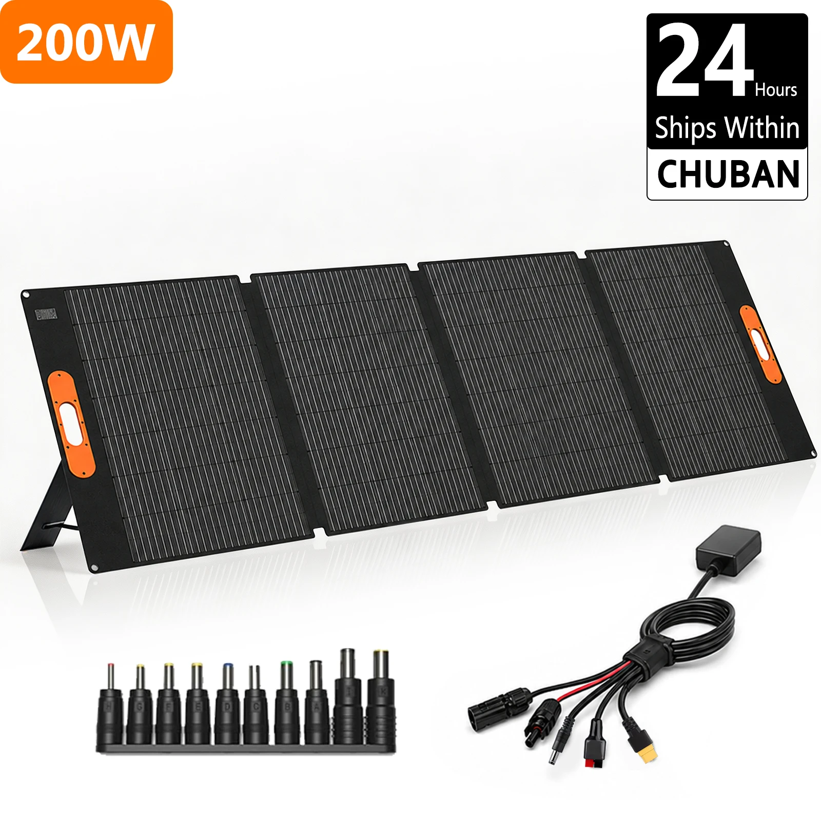 200W Tragbares Faltbares Solarpanel Hocheffizientes ETFE-Solarladegerät für Powerstation Outdoor-Camping Wohnmobil Netzunabhängige Notstromversorgung