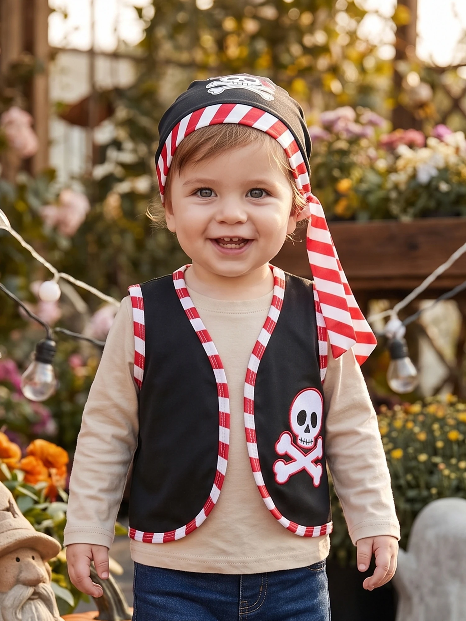 Hat Halloween Vest Hat Pirate Costume Costume Costume Boys Vest Play Outfit Lightweight Kids Pirate Costume