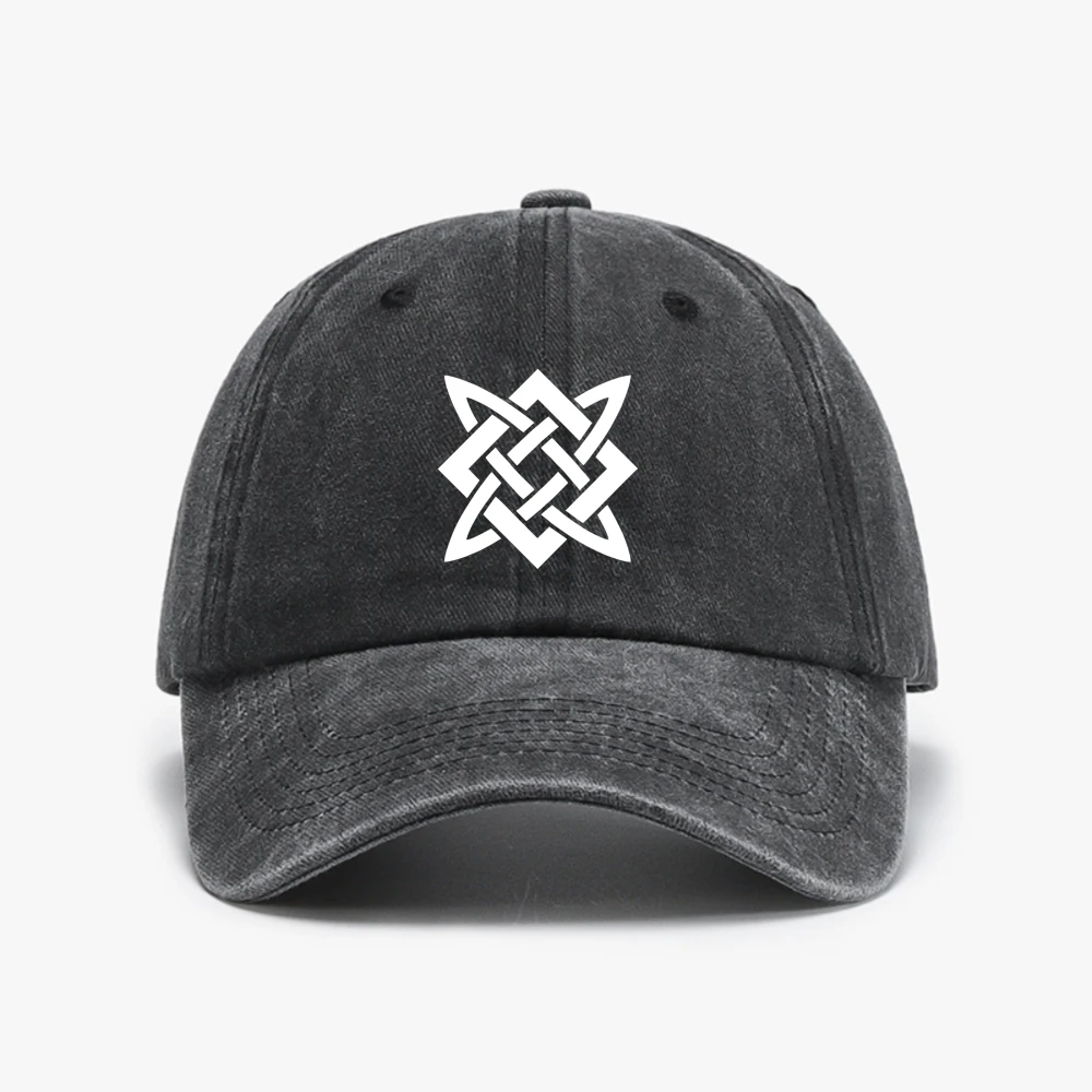 Slavs Kolovrat Symbol Amulet hat Star Of Russia Svarog Slavic Baseball Cap Adjustable Distressed Washed hats