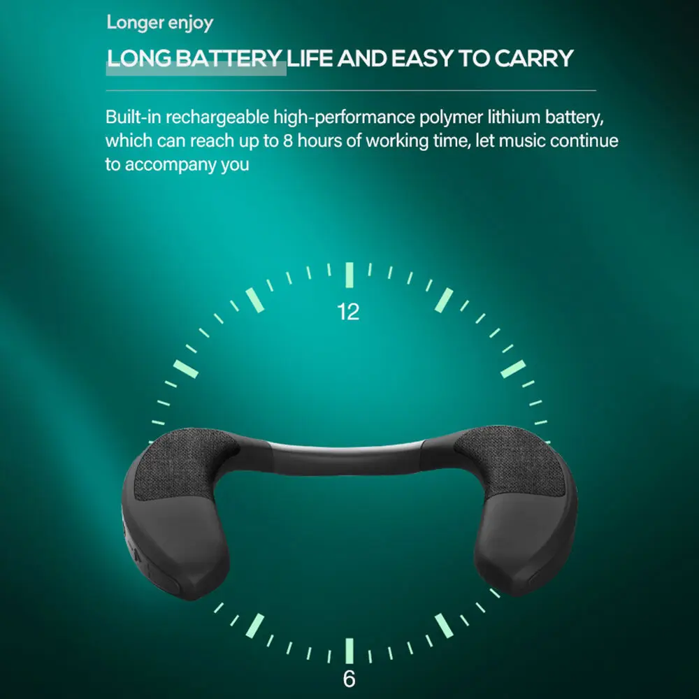Commute Companion Ultra-Light Wearable Bluetooth Speaker Neck Design with Noise Isolation for Travel/public Transport
