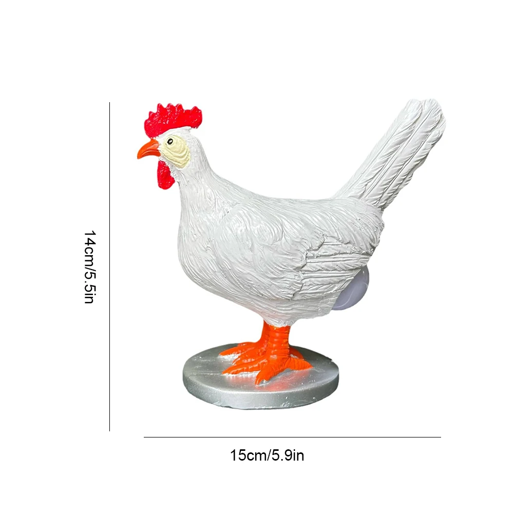 LED Creative Hen Light with Egg in Butt Hen Laying Egg Statue USB Charging Bedside Night Light Realistic for Home Decor