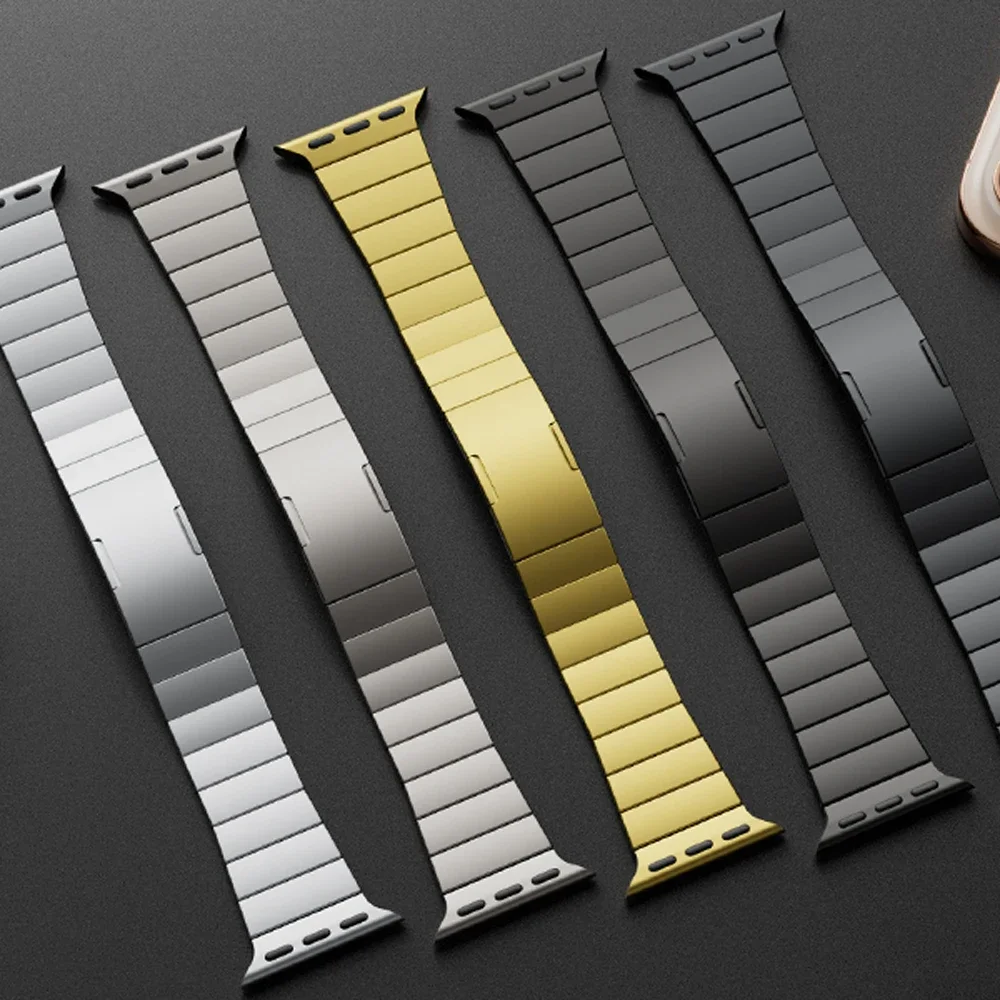 Metal Band For Apple Watch Ultra 2 49mm 46mm 42mm 45mm 44mm 40 41mm Stainless Steel Correa Bracelet iWatch 10 9 8 7 6 SE Straps