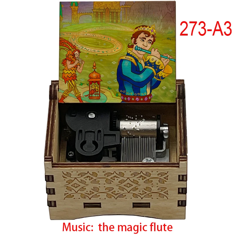 موزارت أوبرا ماجيك فلوت 18 ملاحظة صندوق تشغيل الموسيقى الخشبي الميكانيكي لمحبي البيانو والأصدقاء هدية عيد الميلاد #3