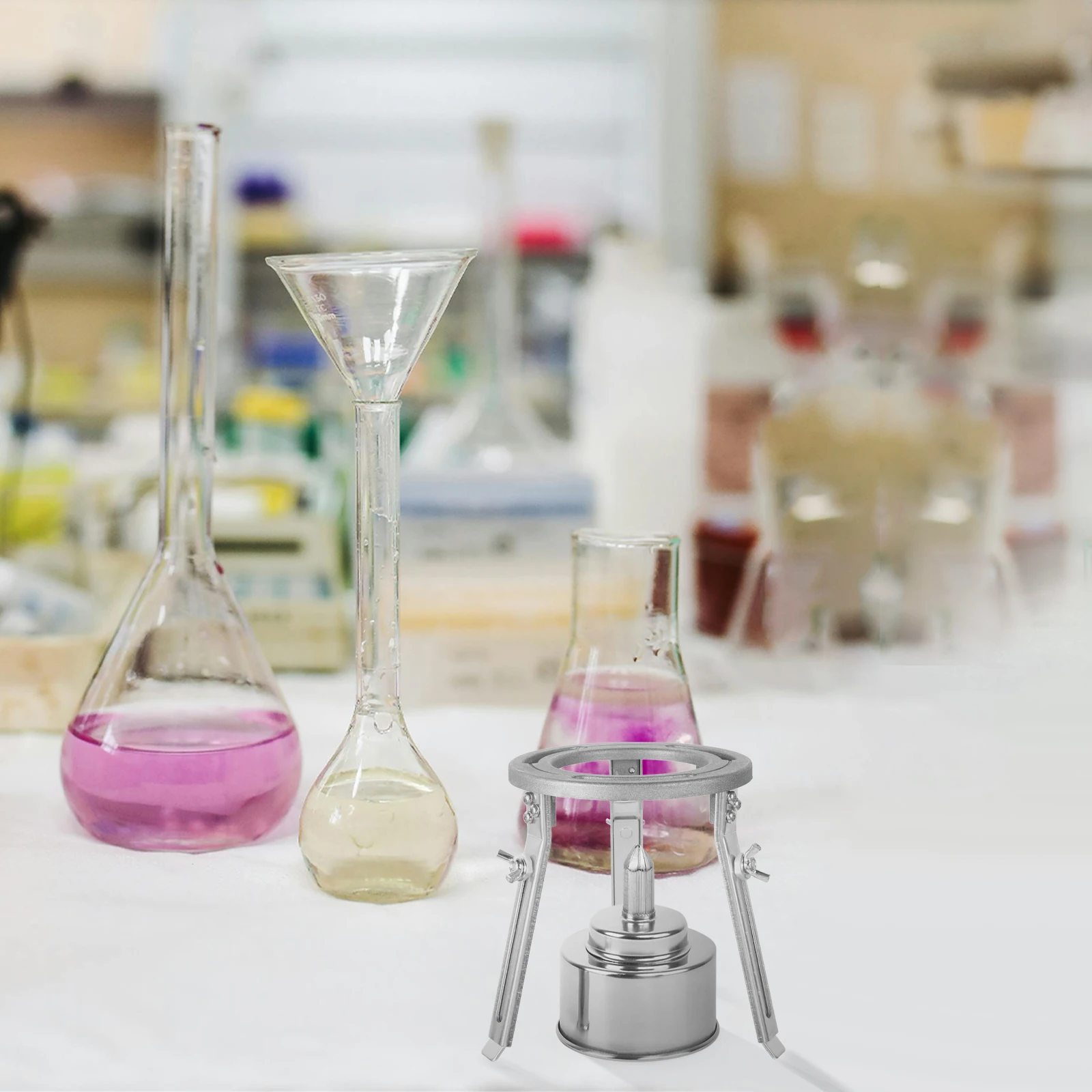 

Experimental Support Stable Tripod Laboratory Stand Supplies Aluminum Alloy Alcohol Lamp Heat Resistant