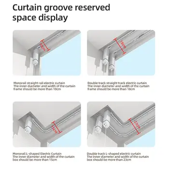 Zemismart WiFi Homekit Chytrý motor na záclony s vlastním sledováním Alexa Google Home Yandex Alice Hlasové ovládání Elektrická záclona 9 nejlepší prodej chytré závěsy - №4