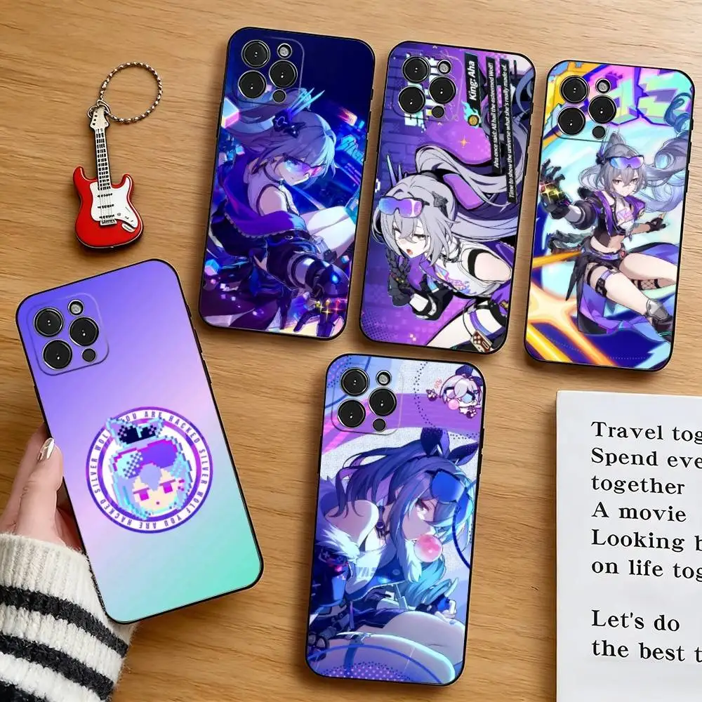 

S-Silver Wolf LV.999 HSR Phone Case Silicone Soft For IPhone 17 16 15 14 13 12 11 X XR Plus Pro Max Plus