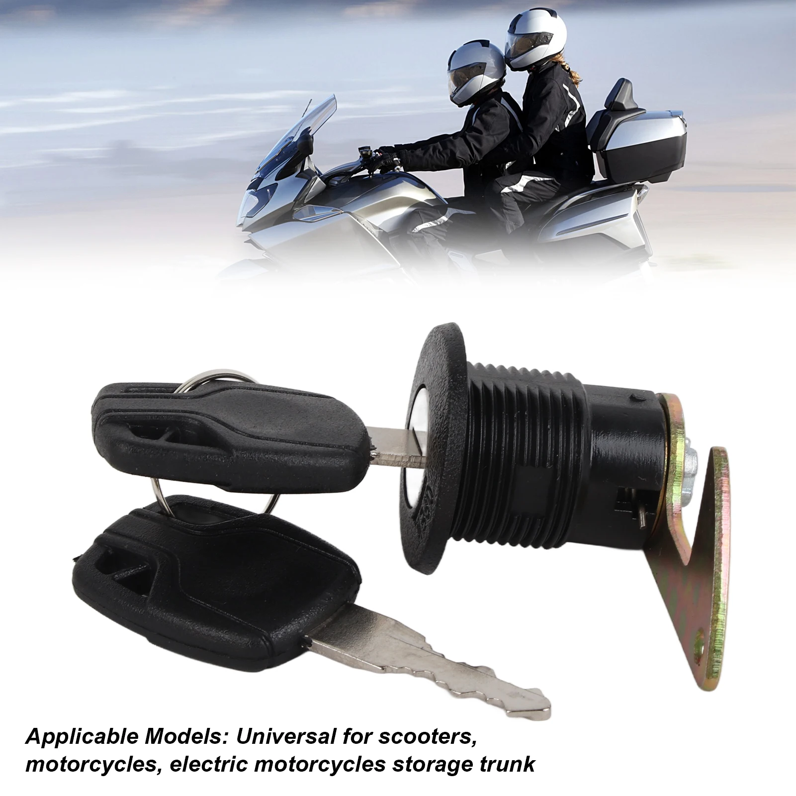 Scooter Fitting Tail Lock Aluminum Plastic Universal For Electric Motorcycles Storage Trunk