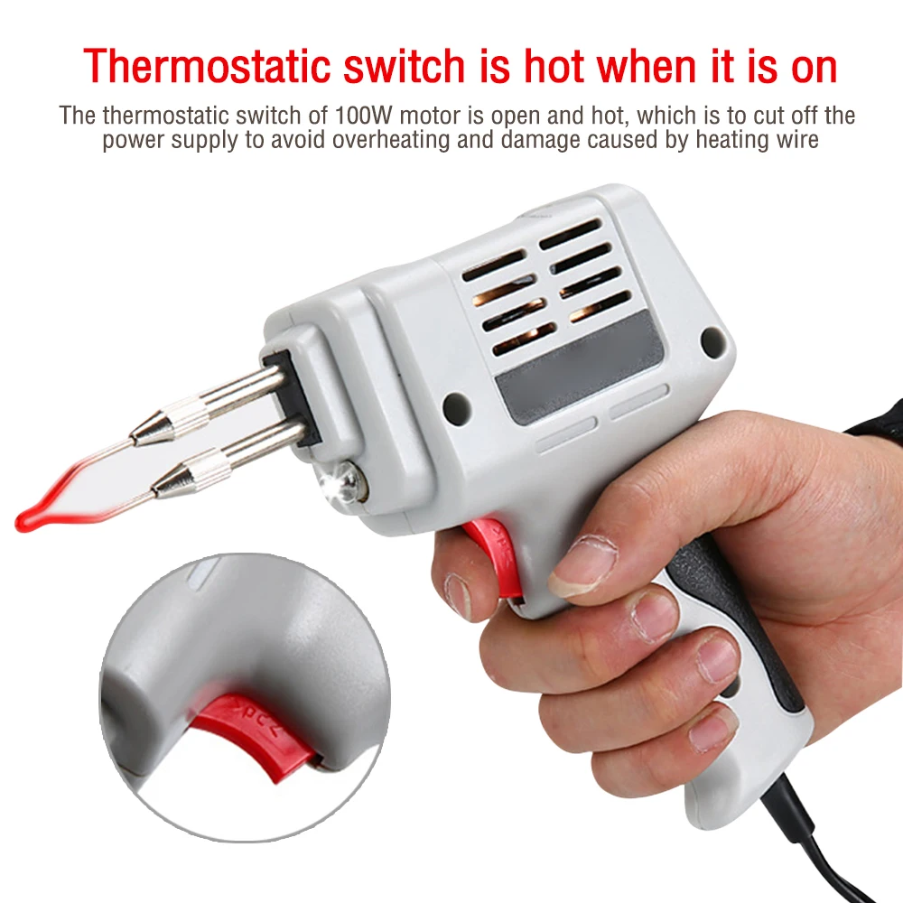 Industrial High-power Electric Iron Welding 100W 220V Soldering Guns Torch Weld Repair Tools Hot Air Heat Gun EU Plug