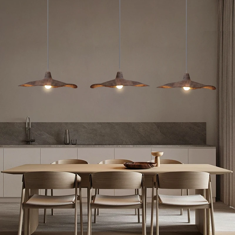 Vintage Japanese Pendant Light Resin Hanging Lamp Home Decoration LED Chandelier for Living Dining Room Bar Cafe Loft Restaurant