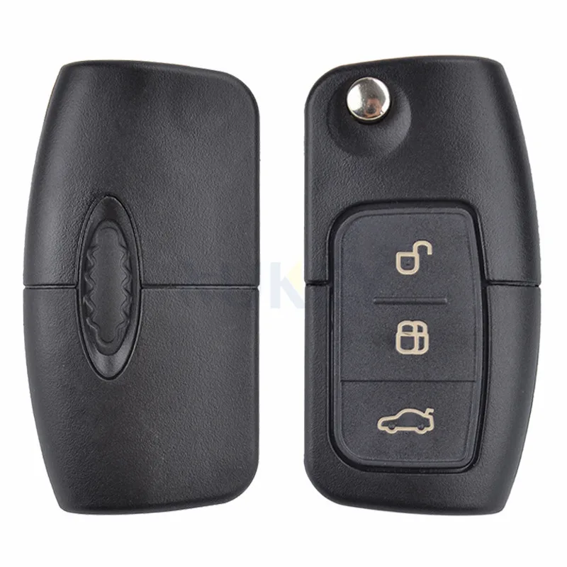 Car Uncut Case Folding Flip Remote Key Shell 3 Button Case For Ford Fiesta Focus Ka Mondeo C-Max S-Max Eco Galaxy Case