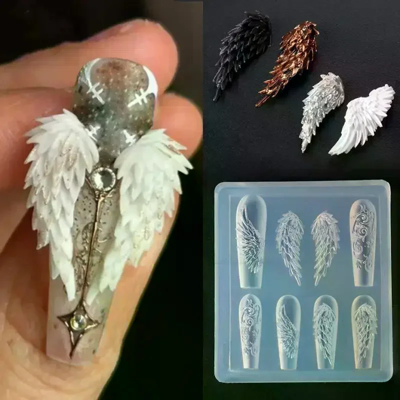 แม่พิมพ์ซิลิโคน 3 มิติ สำหรับทำเล็บลายดอกไม้ โบว์ ผีเสื้อ แบบใส สำหรับตกแต่งเล็บ DIY แผ่นปั๊มลายเล็บ อุปกรณ์ทำเล็บ