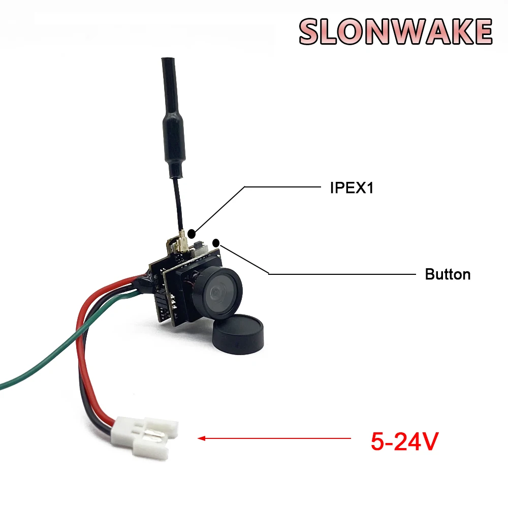 SLONWAKE FPV AIO Camera 5.8G FOV120° 1200TVL Video Transmitter 48CH VTX With 5 inch Monitor support OSD for RC part