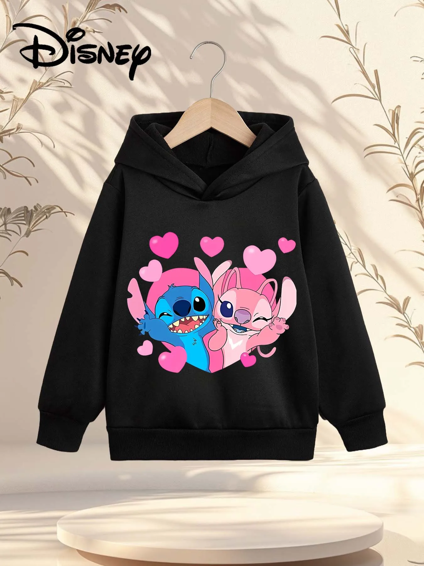 

Толстовки с капюшоном Disney Stitch для мальчиков и девочек, семейный осенне-зимний свитер с капюшоном для мужчин и женщин, повседневный топ с длинными рукавами Y2k