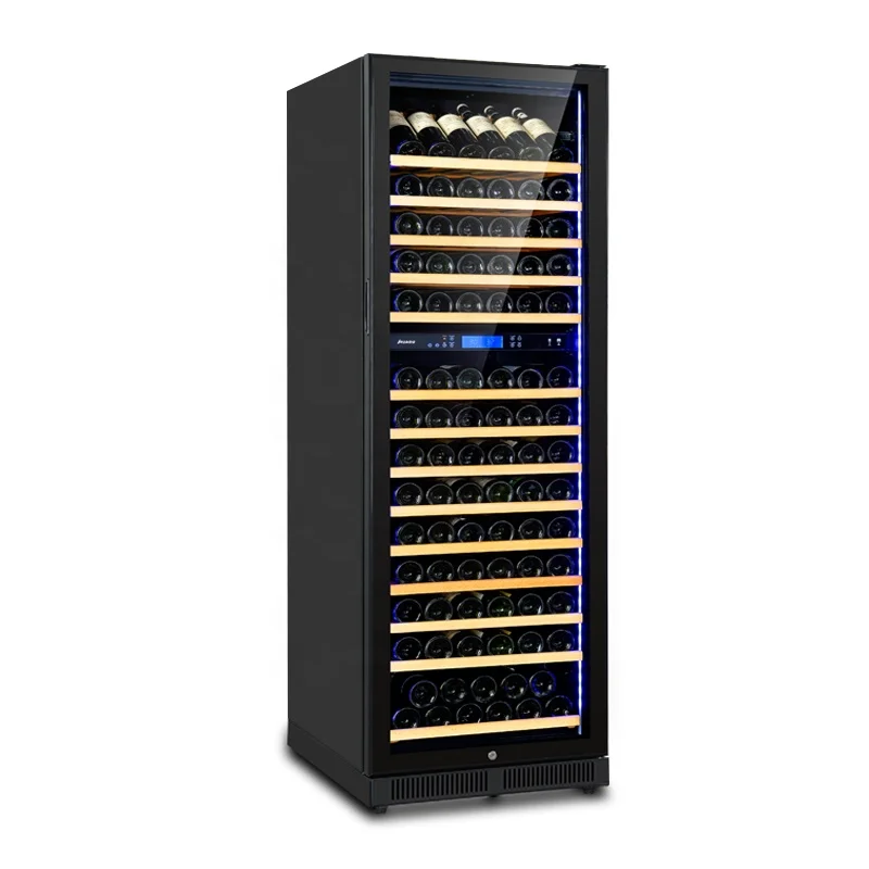 168 Bottle Wine Cellar Refrigerator Wine Cabinet with Fridge Two Temperage Zone