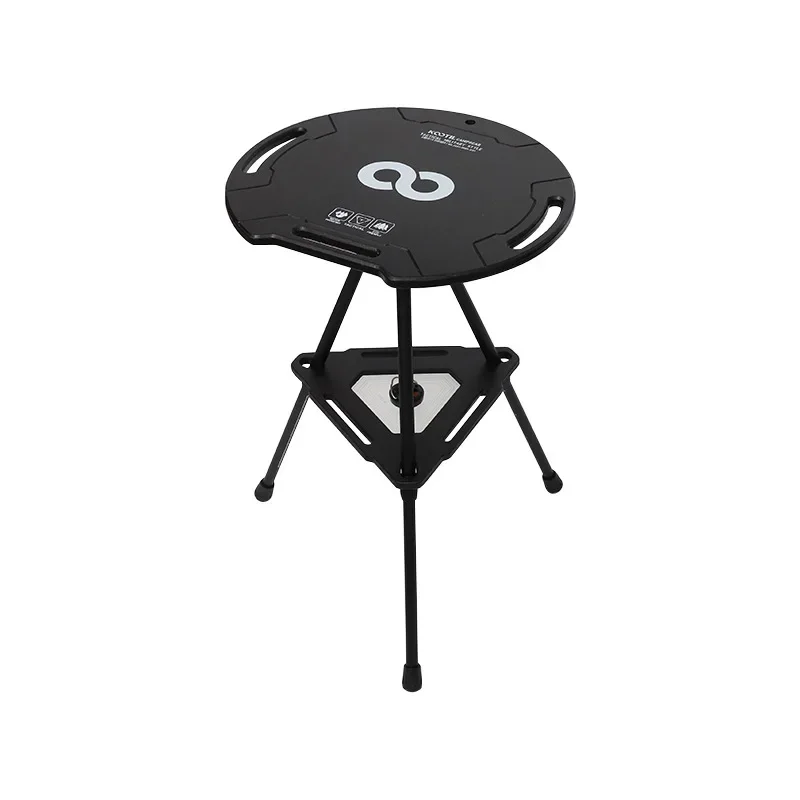 Outdoor Camping Tactical Corner a Few Bucket Frame Fold Small Table Multi-functional Lift Round Table Camping Leisure Tea Table