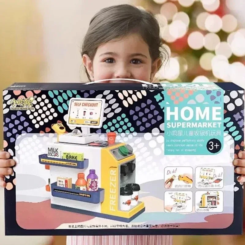 Supermarché de maison de simulation pour enfants, jouet de caisse enregistreuse d'achat, puzzle connaissant PR3 4 5 6 7 8 ans, cadeau pour filles