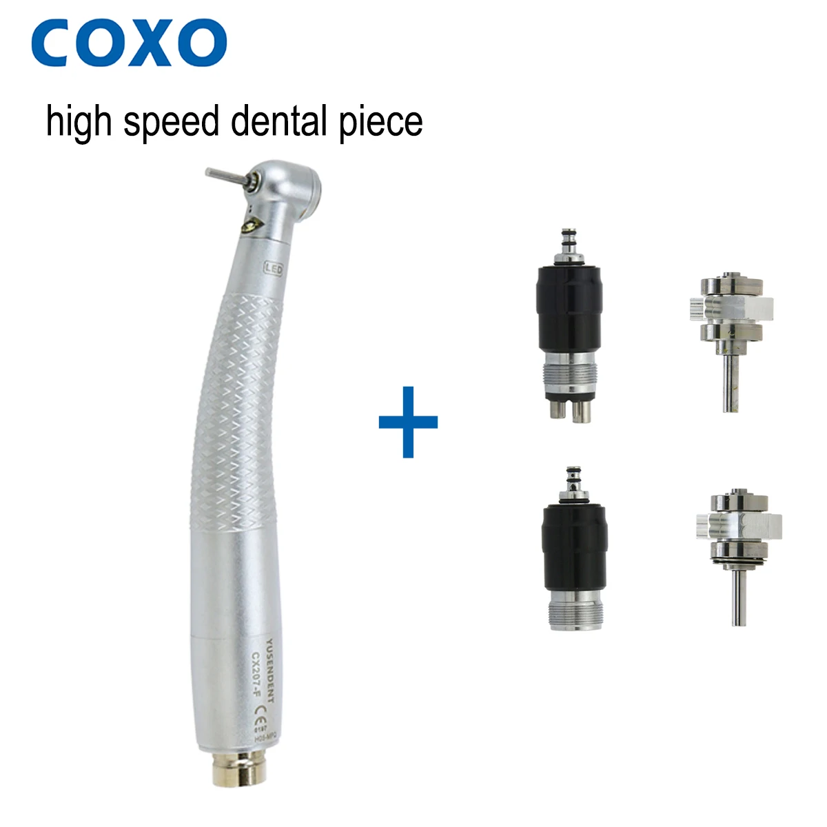 

COXO Dental LED High Speed Dental Piece E Generator Air Turbine Handpiece Mini/Standard/Torque Head Fit NSK B2/M4 QD-J Coupling