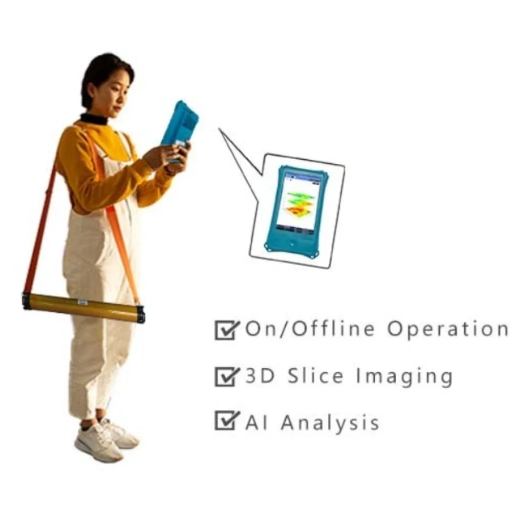 Groundwater Detector ADMT-3H Can Detect 300 Meters with High Accuracy, 2D/3D and 3D Slices Automatically Map, WiFi Connection