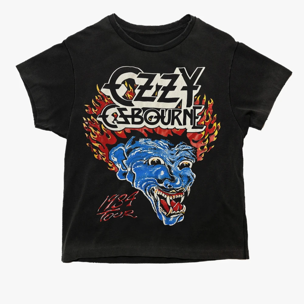 

Summer New Ozzy Osbourne Rock Band Print Graphic T-shirt Men's Short Sleeve T-shirt High Quality Street Wear Women's Clothing