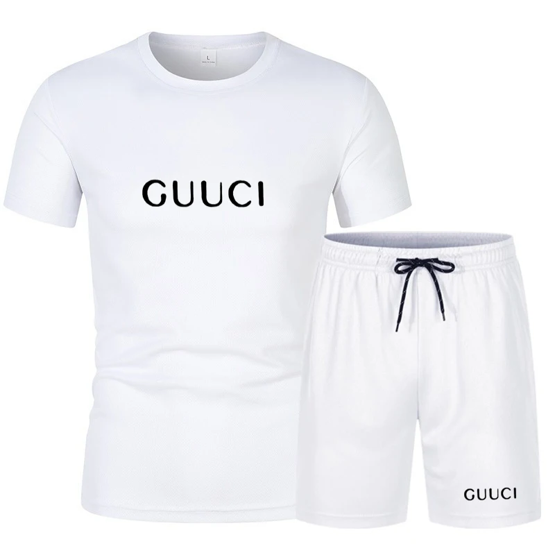 

Summer loose, breathable, quick-drying, casual, high-elasticity, comfortable, sporty round-neck short-sleeved T-shirt set