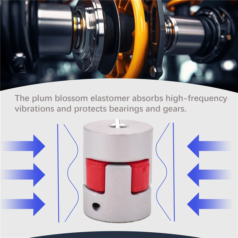 B45C 5Mm x 8mm x 25mm CNC Motor de passo Flexível Ameixa Mandíbula Eixo Acoplador Novo