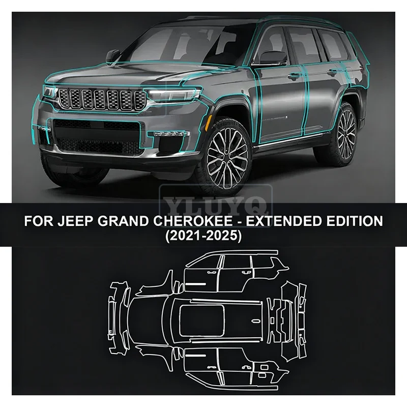 

For JEEP GRAND CHEROKEE Extended Edition 2021-2025 TPU Paint Protection Film Body Sticker Anti-scratch Protective Transparent