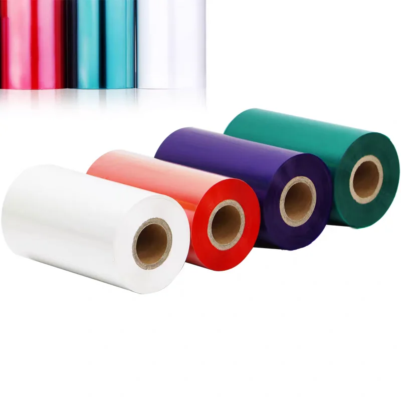 

Resin carbon ribbon blue heat transfer ribbon color Zebra printer 110mm*300M roll red/white/green, pvc,Bopp label ribbon