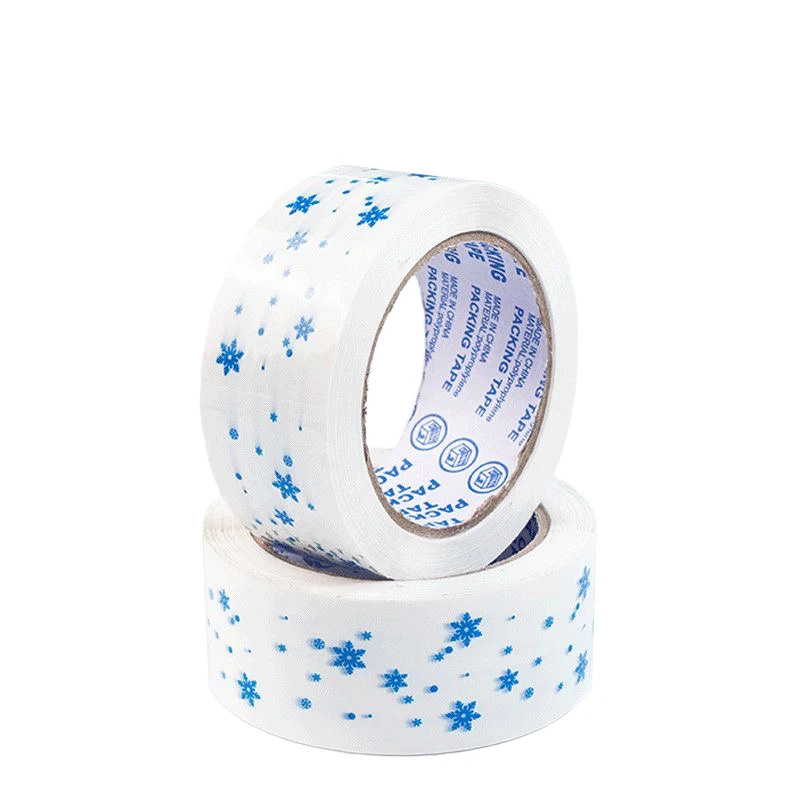 4.5cm x 100Meter Selotip Biru Motif Bintang untuk Pengemasan, Pita Pengemas Kotak Pengiriman, Perlengkapan Pengemasan
