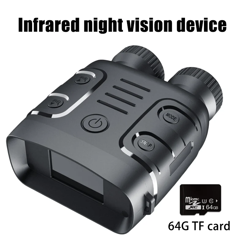 

1080P binocular infrared night vision device supports 5X digital zoom to take photos and videos 300M full dark viewing distance