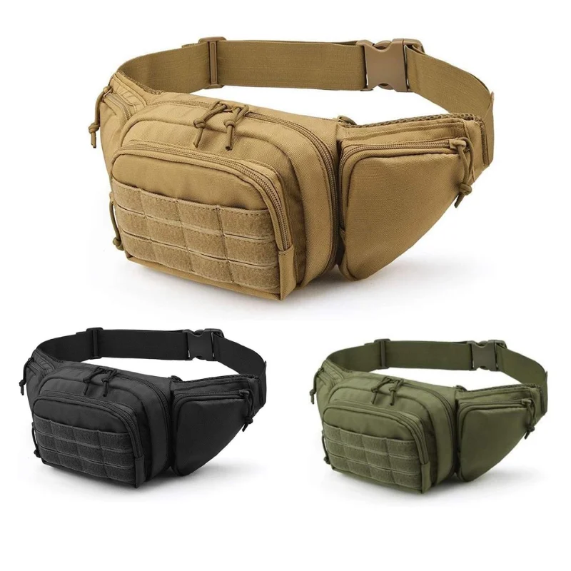Waterproof Tactical Fanny Pack Adjustable Waist Belt Bag Portable Small Utility Pouch for Hunting Camping Daily Use Waist Bag