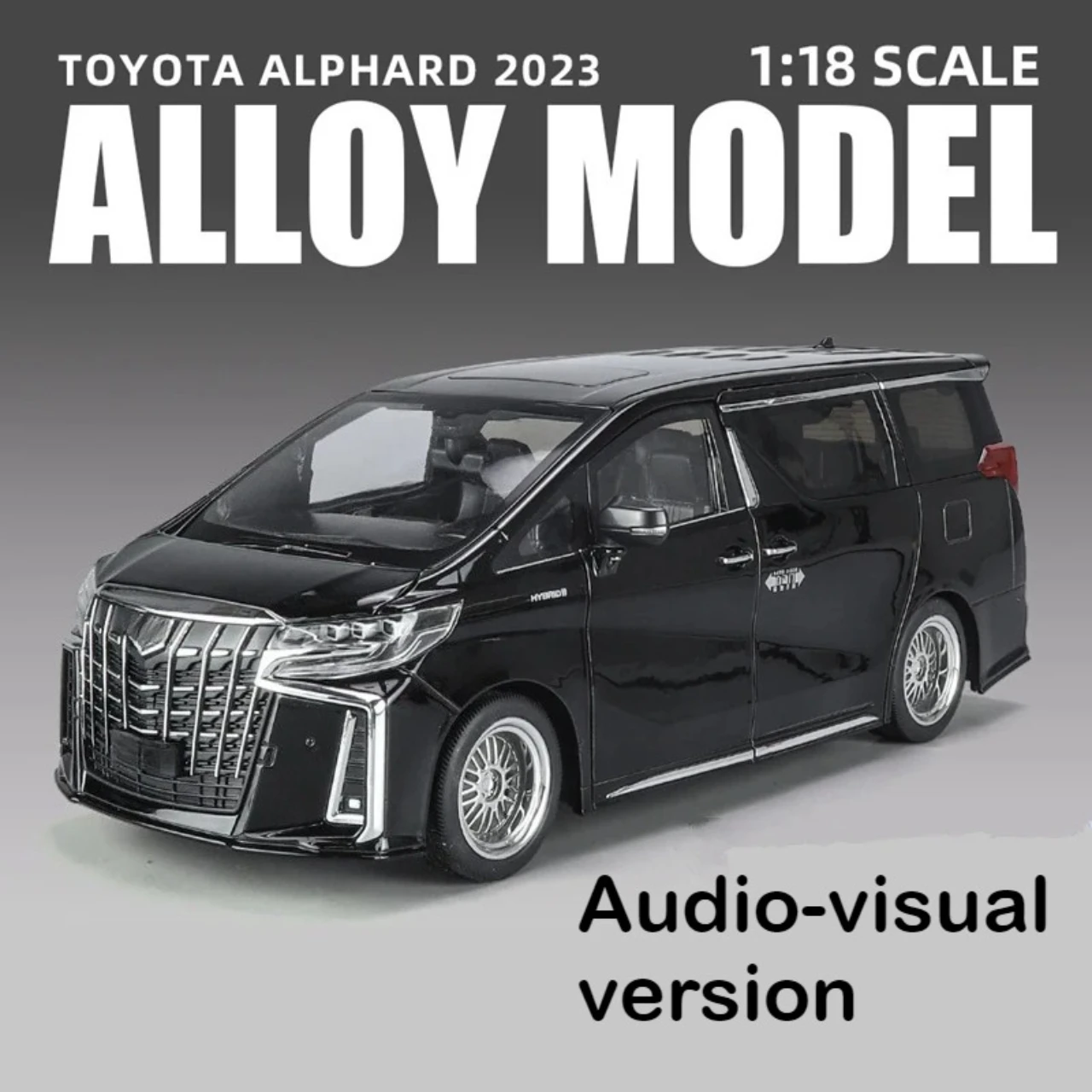 

Подходит для новой модели автомобиля Alfa 1:18, многофункционального фургона, литой под давлением алюминия, моделирования звуковых, световых и визуальных эффектов.