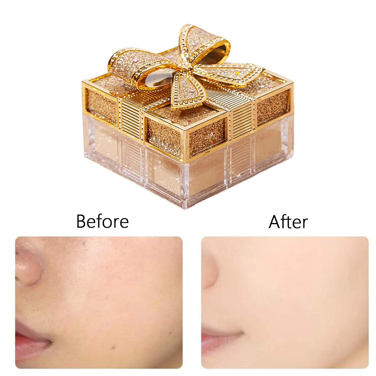 Face Concealer Loose for Women Creates Soft Focus Effect Smooths Skin Oil Control Air Sense Makeup Waterproof Sweatproof Bow Tie