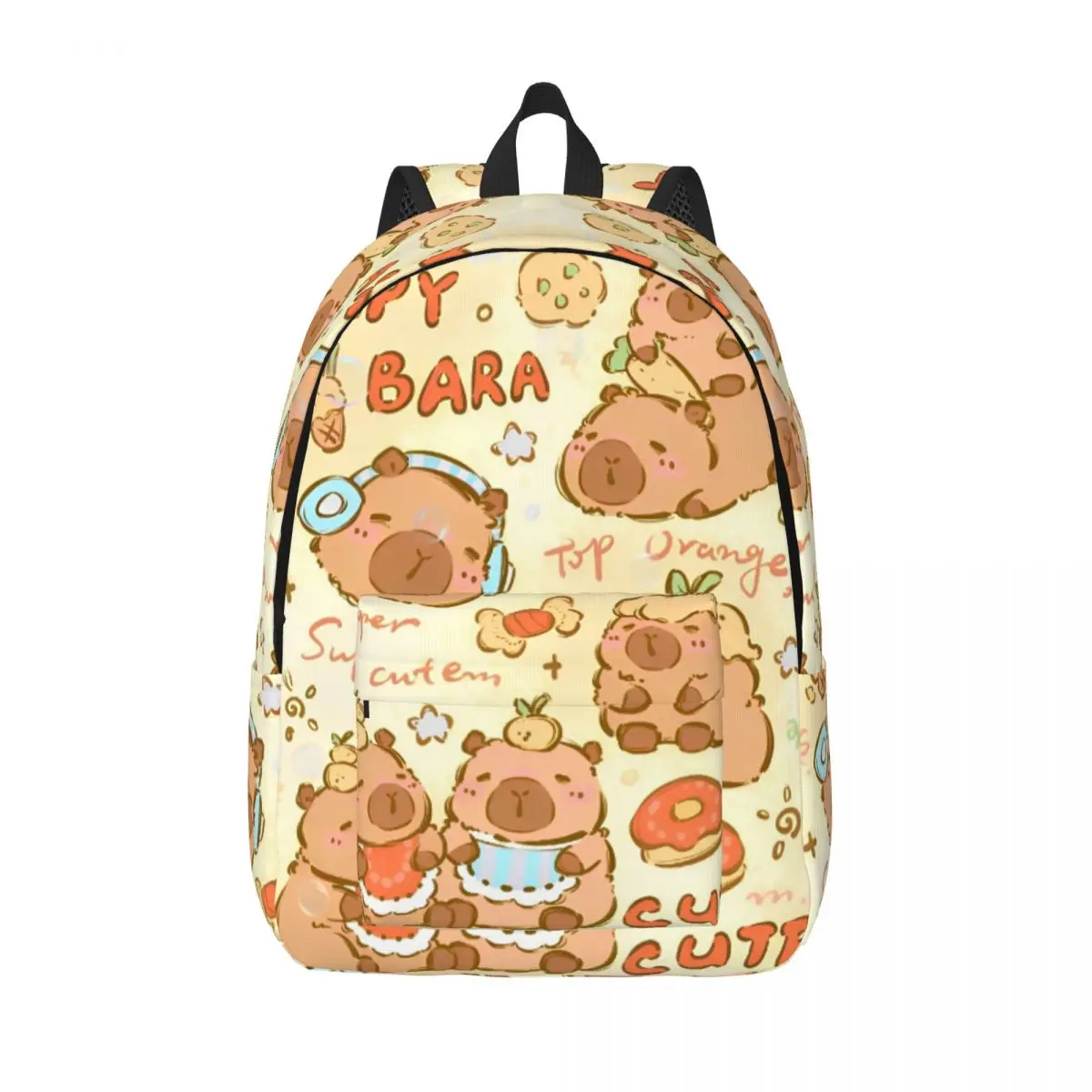

Cute Capybara Backpack for Men Women Teenage High School Business Daypack College Canvas Bags Outdoor