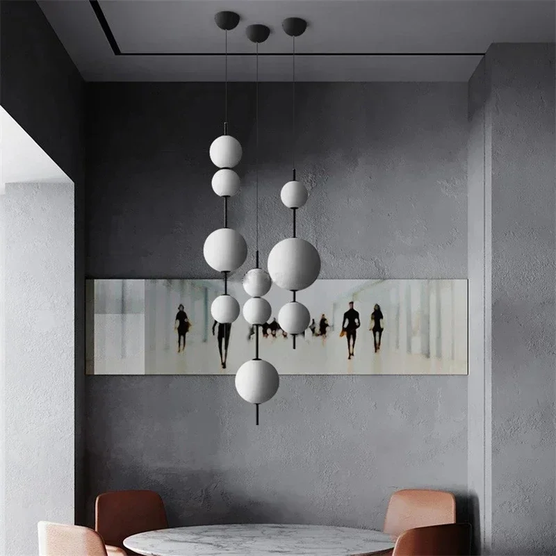 

Vertical Pendant Lamp Ceiling Chandelier Bedroom Kitchen Round Glass Ball Hanging Light Fixture Home Decor