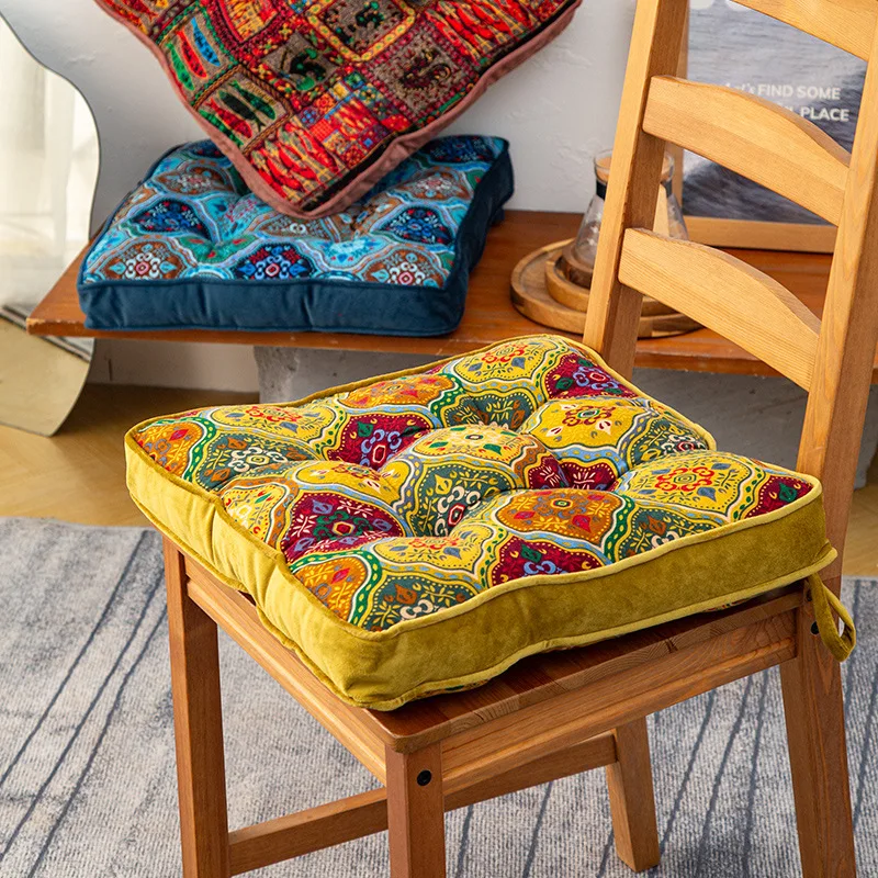 Retro Moroccan Tatami Cushion Thickened Bay Window Windowsill Cushion Soft and Comfortable Office Seat Cushion