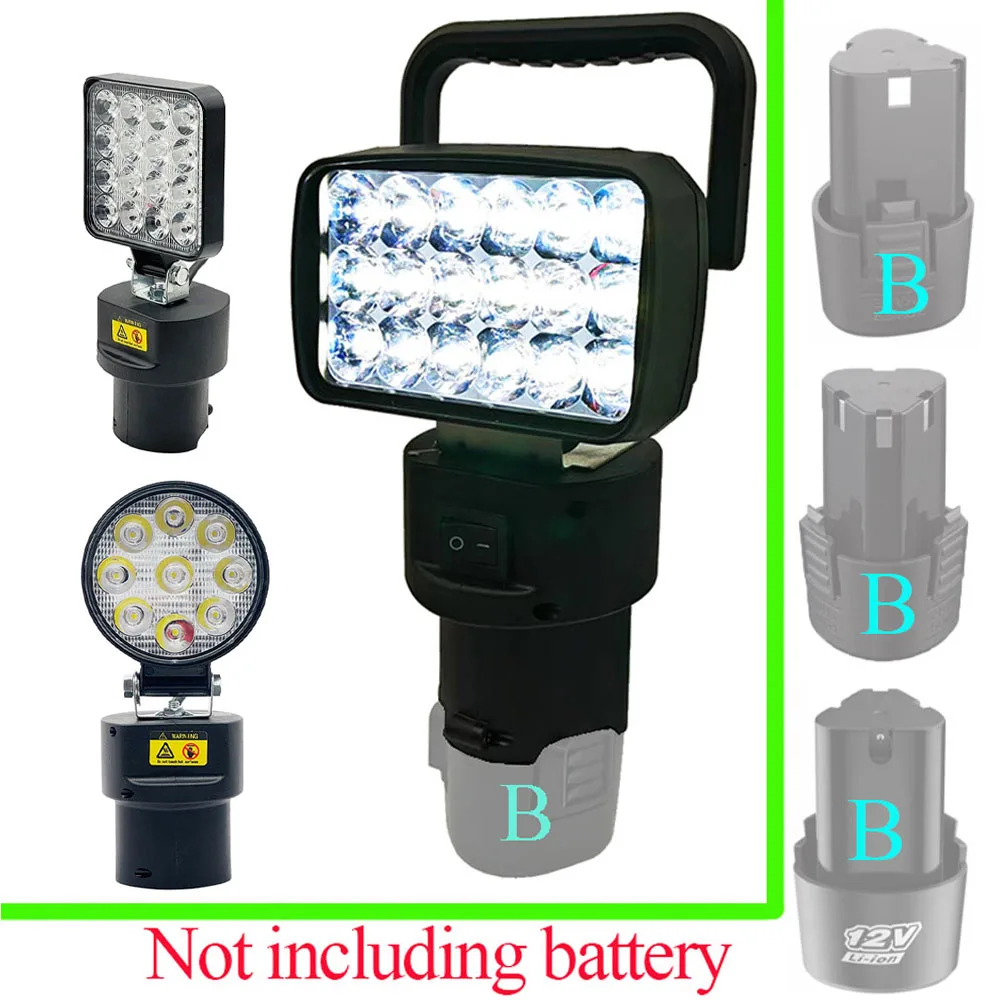 

Power Tool Parts For Lomvum DeYun ZhiPu FuGe 12V Lithium Battery Working Lights Spotlights Torch Portable Lanterns Handheld Lamp