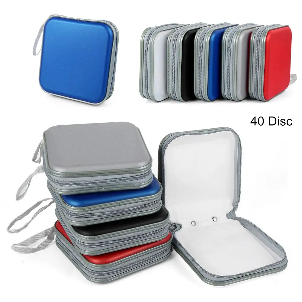 40 Disc Video Media Holder Hard Box Organizer CD DVD Case Double-side Storage Sleeve