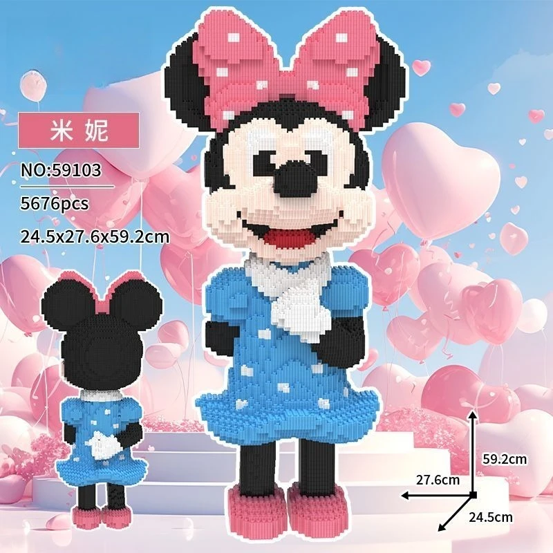 Disney Mickey Mouse 3D-model bouwstenen kleine deeltjes educatief speelgoed cadeau