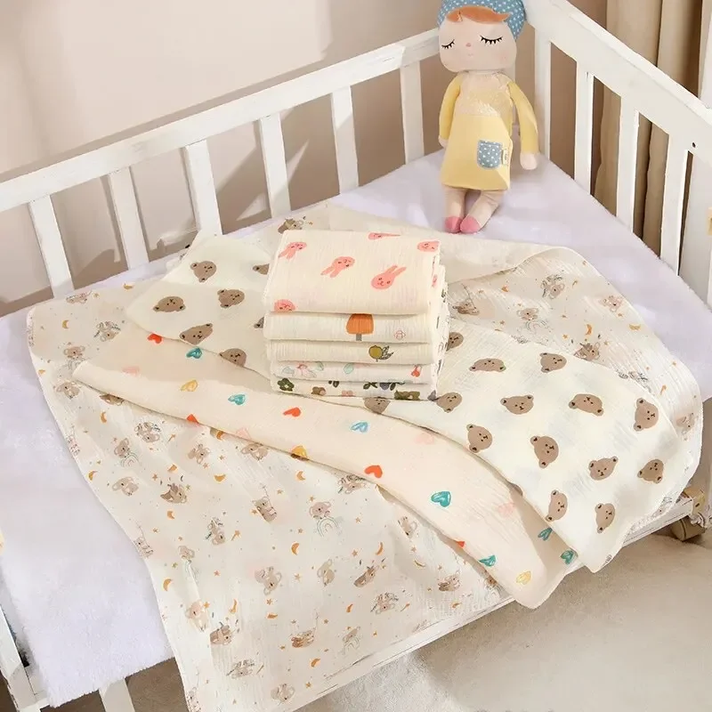 80x80 ซม.เด็กรับผ้าห่มสําหรับทารกแรกเกิดผ้าฝ้าย Muslin Swaddle ผ้าห่มผ้าปูที่นอนทารกผ้าเช็ดตัวเด็กรายการแม่เด็ก