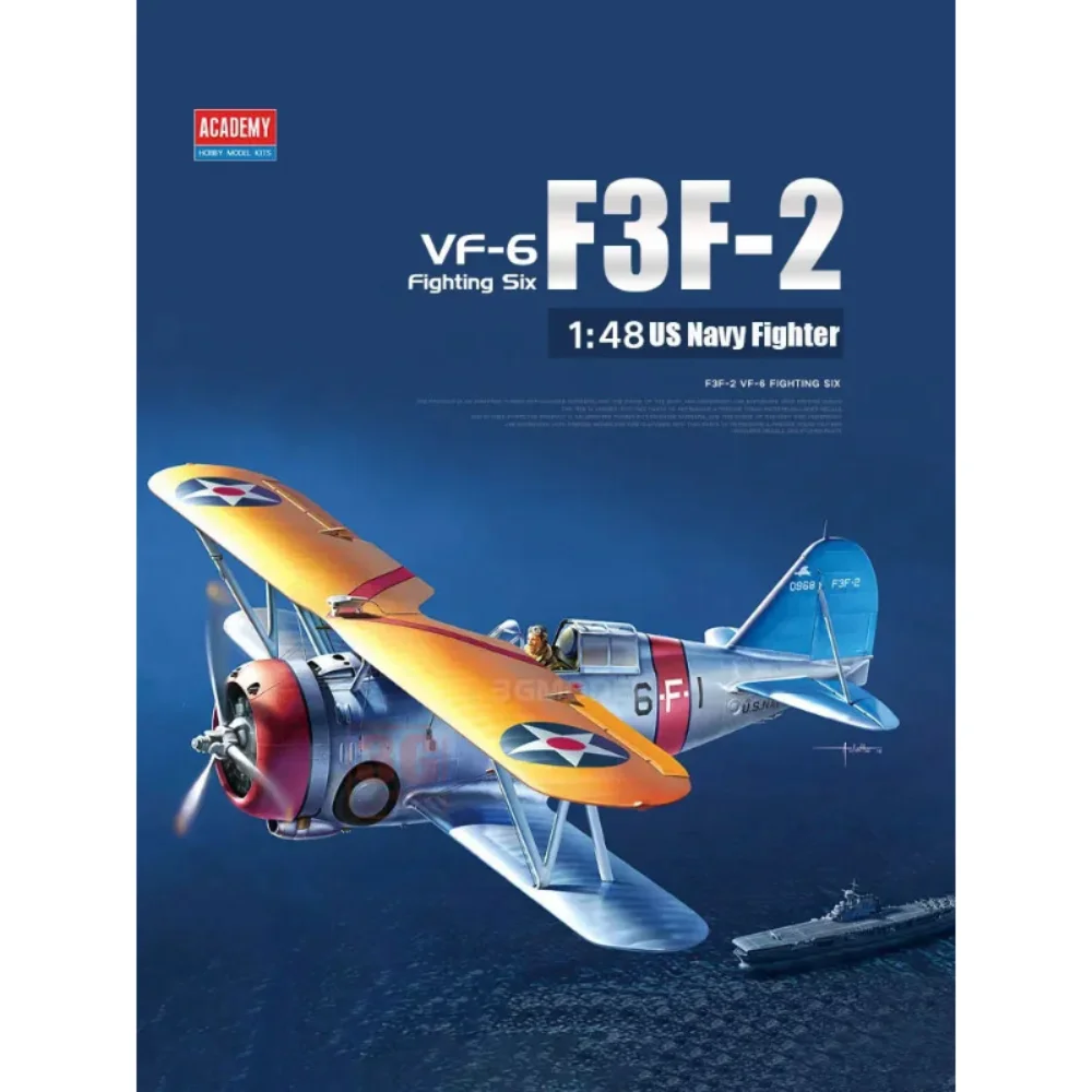 Academy Assembly Aircraft Model Kit 12326  US Navy Fighter F3F-2 VF-6 