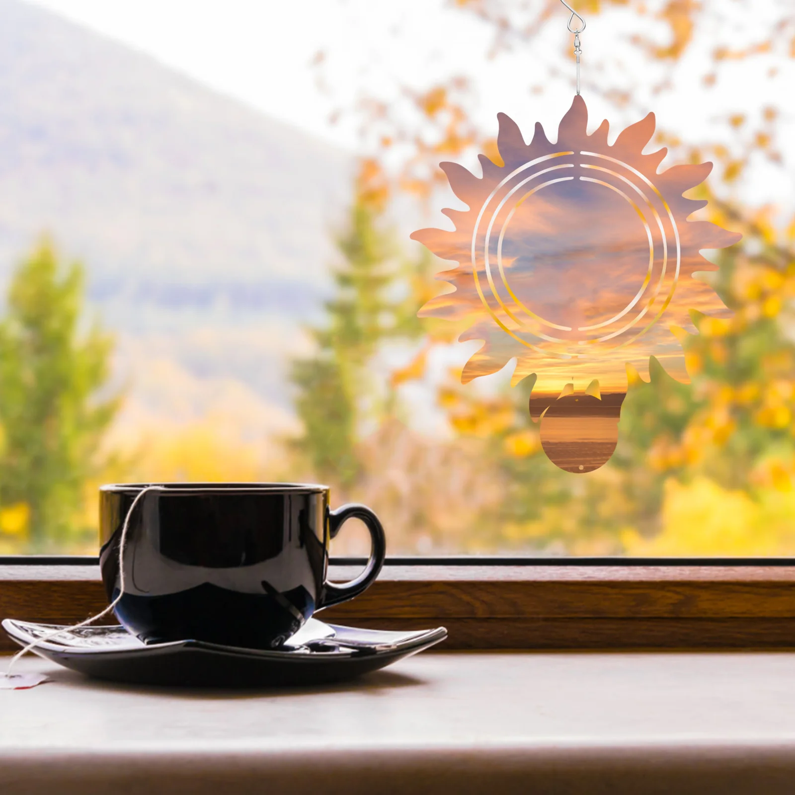 

DIY Aluminum Wind Spinner Sublimation Blank Durable Hanging Outdoor Garden Yard Porch Ornament Sublimation Wind Spinners